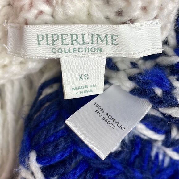 Boho Fringed Trim Sweater Mini Dress / Tunic sz XS - Picture 3 of 7